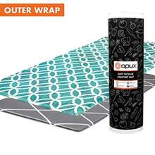 Anti Fatigue Kitchen Floor Mat Reversible Cused Memory Foam Kitchen Rug Pad Waterof Non-Slip Padded Comfort Standing Mat Office Laundry Home 32x17 Ometric Teal Gray - Geometric - View 7