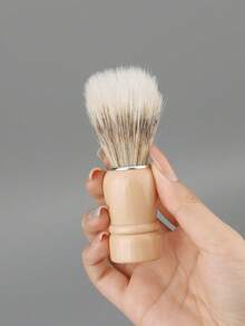 胡须剃须刷化妆刷 1支装 木柄刷毛 美发沙龙理发师皂泡沫剃须男士面部清洁工具 - 鬍鬚刷 - 查看 6