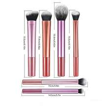 6pcs Pink Makeup Brush Set, Multi-Functional Blush Brush, Powder Brush, Eye Shadow Brush, Contour Brush, Concealer Brush - Pink - View 4