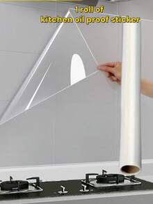 1 Roll Static Adsorption Wall Protection Film, Waterproof Wall Protection Film, Removable Anti Scratch Wall Static Protection Film, Suitable For Bedroom, Living Room, Home And Dormitory Decoration, High Temperature Resistance, Kitchen Accessories, Home Decor - Multicolor - View 16