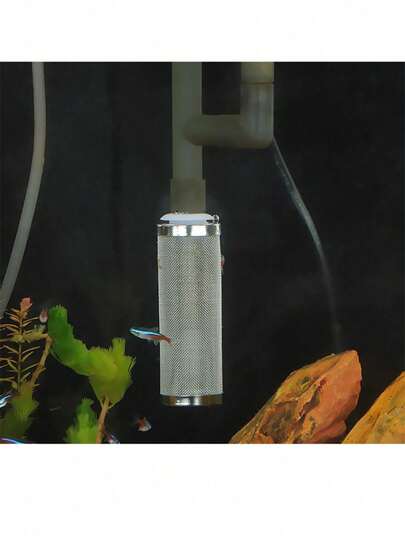 Stainless Steel Inlet Protection Cover, Aquarium Filter Bucket Filter Net Inlet Protective Sleeve, Crystal Shrimp Net