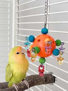 1pc Hollow Plastic Bird Cage Hanging Toy, Suitable For Small To Medium Birds, Helps Relieve Stress, Chewable, Bird Cage Toy - View 8