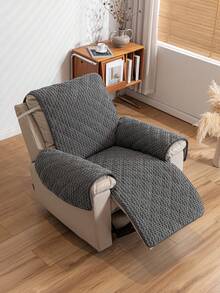 1PC Soft Plush Edge Sofa Protection Pad, Quilted Couch Cover For Single Seat, Pet-Friendly Furniture Slipcover With Non-Slip Design - Multicolor - View 2