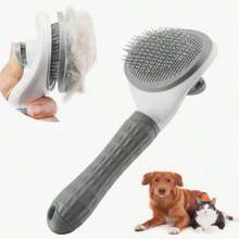 1pc Pet Deshedding Brush - Easy Clean Pet Grooming Brush, Self-Cleaning Deshedding Tool, Pet-Friendly Grooming Brush With Automatic Cleaning Feature, Suitable For Cats And Dogs - View 7