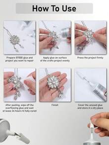 B-7000 水钻胶，15/25/50/110毫升（3.7液盎司），透明超强珠宝级胶水，防水柔韧工业工艺胶，适用于织物、手机、珠宝制作 - B7000膠水 - 查看 7