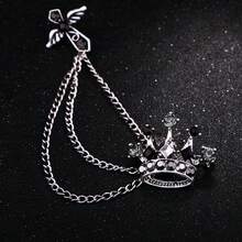 British Style Crown Cross Tassel Brooch, Vintage Lapel Pin For Women And Men - Cross - View 4