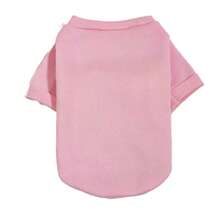 1pc Cute Pet Clothes Suit For Dogs & Cats, Minimalist Style Pink Unlined Pajama Set - Pink - View 8
