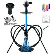 2-Hose Hollow Carved Hookah Set | Lightweight Alloy Hookah Body | Complete Accessories (Silicone Bowl, Hose, Charcoal Tray, Foil, And Mouthpiece) - one-size - View 8