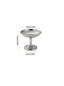 1 chiếc cốc kem bằng thép không gỉ 304, kiểu dáng Ins, cốc tráng miệng, cốc bánh pudding chân cao, cốc kem, cốc thạch, thích hợp cho lễ hội, nhà hàng, gia đình, bát ăn nhẹ, bát đựng trái cây. - Bạc - Xem 2