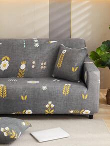 1pc Stretch Full Coverage Sofa Cover, Modern Printed Pattern Sofa Slipcover, Dust & Dirt Proof, Suitable For Home, Classroom, Hotel, Machine & Hand Washable, All Season - Dark Grey - View 5