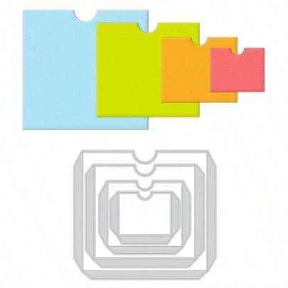 Metal Cutting Dies For Pocket Decoration Frame, Suitable For DIY Scrapbooking Decoration, Embossing Card Making Template, Scrapbook And Craft Album Embossing