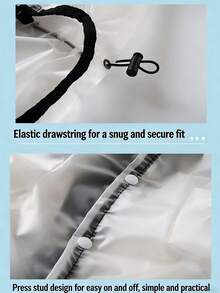 1件PU材质四脚连帽防水狗狗雨衣户外宠物狗雨披 - 黑色 - 查看 5