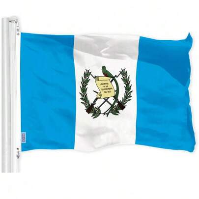 G128 Guatemala Guatemalan Flag |   3x5 Feet |   Printed 150D, Indoor/Outdoor, Vibrant Colors, Brass Grommets, Quality Polyester