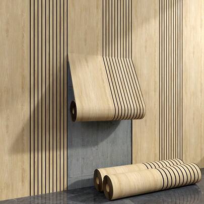 【1卷 15.75英寸*118.1英寸】3D浮雕木纹自粘壁纸 - 易撕易贴，可裁剪，防水防潮，厚实不透光，适用于卧室、客厅、餐厅、店铺、民宿、墙面装饰 | 家居装饰