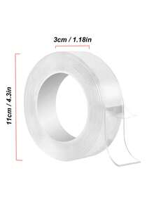 1/3/5m Nano Double-Sided Tape, Waterproof Adhesive Tape Suitable For Bathroom, Kitchen, Sink, Faucet, Gel Sticker - Clear - View 2