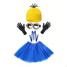 Yellow Hat, Glasses, Tutu Skirt, Suspender Halloween Costume Accessories Set, Suitable For Holiday Parties, Funny Events, Birthday Gifts - Multicolor - View 10