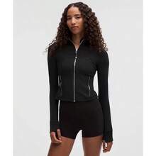 Lululemon Define Cropped Jacket Nulu LW3HWES - Black/Mirror Silver - View 1