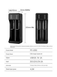 Charger Baterai Lithium Isi Ulang Cepat Cerdas 3.7V dengan Lampu Indikator LED, Cocok untuk Baterai 18650, 16650, 14500 - MultiWarna - View 11