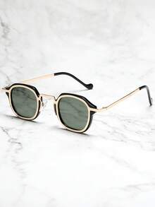 1 Pair Unisex Square Retro Casual Chic Sunglasses - Multicolor - View 3