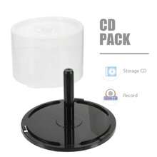 - Caja para tartas de CD/DVD paquete de 4 cubos de almacenamiento de DVD vacíos para CD capacidad para 50 discos cada - como en la foto - Ver 6