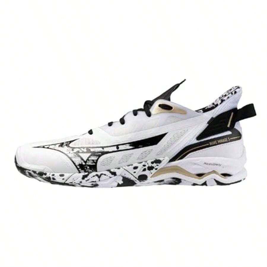 - Zapatos de Balonmano Wave Mirage 5 - Negro/Blanco/Naranja - Ver 1