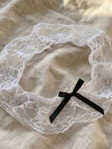 Bestselling Bridal Sexy Garter Leg Strap, White Lace Floral Bow Design - White - View 3