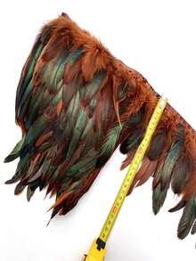 1Meters Natural Chicken Rooster Tail Feathers Trims Fringe Ribbons For Sewing Accessories DIY Plumes Dream Catcher Decor 13-18cm - A - View 13