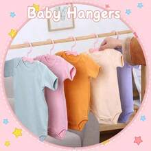 10PCS Pink Hangers Portable Display Hangers Plastic Coat Hangers Clothes Organizer - Pink - View 4