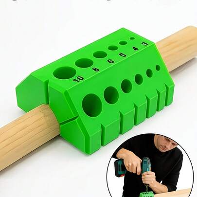 Dụng cụ dẫn hướng và định vị mũi khoan góc 45° và 90° với chỉ báo số và hỗ trợ khoan chính xác. Thích hợp cho các mối nối góc, khung và kết cấu sàn, không bao gồm mũi khoan.