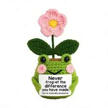 1pc Handmade Woven Frog Shaped Planter, Soft, Comfortable, Durable And Sturdy. The Beautiful Woven Pattern And Vibrant Colors Make It An Excellent Choice For Indoor Decor. Can Be Placed In Bedroom, Living Room Or Any Desired Display Area. - Multicolor - View 1