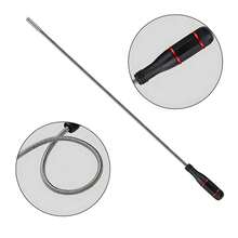 Herramienta de recogida magnética fuerte plegable, herramienta de recogida Flexible de Metal, barra de succión, imán, agarre de resorte, herramientas manuales portátiles UVIK - 2 libras rojo - Ver 7