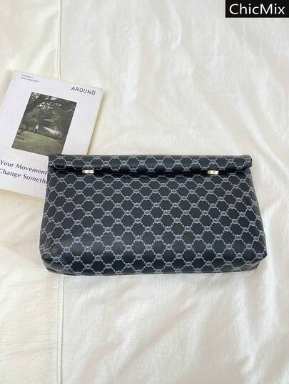 Túi xách nữ thời trang mới, in họa tiết toàn thân, kiểu dáng cổ điển, đa năng, viền cuộn, thích hợp để đi mua sắm, đựng ví, dành cho phụ nữ trẻ, sinh viên, người mới đến và nhân viên văn phòng. Rất phù hợp cho văn phòng, trường đại học, công việc, kinh doanh, đi làm, hoạt động ngoài trời, du lịch và dã ngoại.