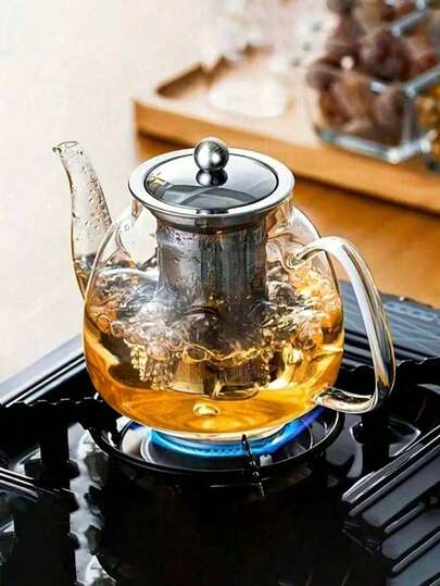 Tetera de vidrio resistente a altas temperaturas con alto contenido de boro y silicio, de uso doméstico, con grosor reforzado, de gran capacidad, famosa en internet como hervidor de té