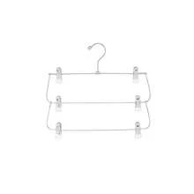 Layer Multi-Functional Metal Hanger Storage Skirt Clips Pants Clips White Clips - Silver - View 10