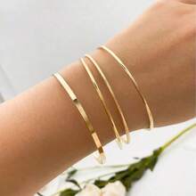 Bộ 4 vòng tay đơn giản, mỏng, trơn. - 4 chiếc vòng tay đơn giản - Xem 2