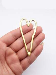 2pcs 84x37mm Hollow Heart Shaped Pendant, DIY Jewelry Making Necklace, Keychain, Phone Strap, Bracelet Craft Accessories - Hollow Heart - View 3
