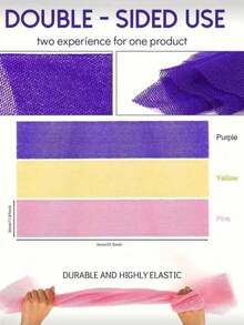 1pc African Net Loofah, Unisex, Can Be Used For Body Exfoliation, Body Scrub, Back Scrub, Makes Skin Smooth, Stretchable Up To 66 Inches - Multicolor - View 5