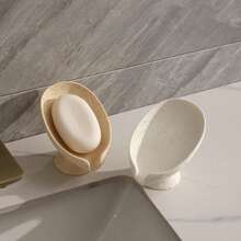 3D Printed Leaf-Shaped Self-Draining Soap Dish, Suitable For Keeping Soap Dry In Shower, Bathroom Sink, Kitchen Counter Or Bathtub, Appearance Similar To Gypsum Stone - Plaster Soap Box - View 2
