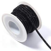 Dây ống đính đá 4mm, dài 5 thước Anh/cuộn, dây rỗng đính đá sang trọng dùng để trang trí dây giày, phụ kiện tóc, hộp và túi xách, 6 hàng đá đính trong ống. - Dây thừng ống tròn khoan nước - Xem 10