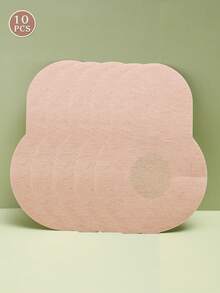 10pcs/Pack Disposable Invisible Breast Lift Tape, Suitable For Large Bust And Plus Size Women, Self-Adhesive Strapless Invisible Breast Tape, Reusable, Lift Bust, Cover, Can Be Used As Breast Pads, Nipple Covers, Prevent Breast Protrusion, Enhance Bust Shape. - Apricot - View 13