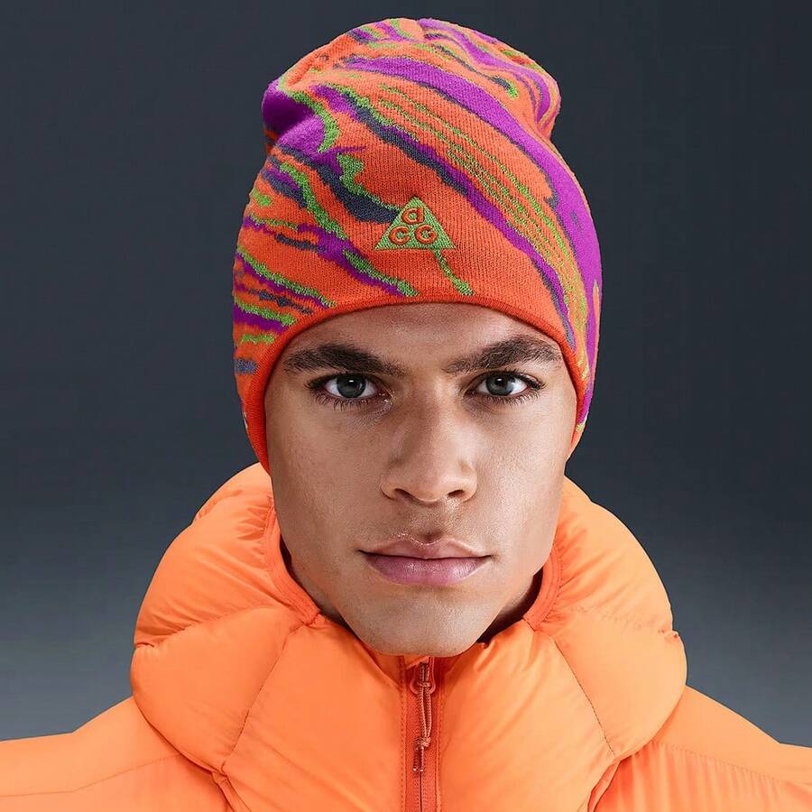 Nike 男女通用 PEAK BEANIE UC ACG BG BND 针织帽 HV7016-819 - 橘色 - 查看 1
