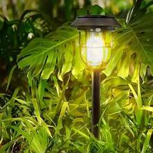 1pc Outdoor Solar Pathway Light, Motion Sensor Wall Light, Hanging Or Ground Stake Mountable, Tungsten Filament Bulb, Landscape Lighting, Suitable For Garden/Yard/Patio/Walkway - Tungsten Filament Lamp - 1pc - View 6