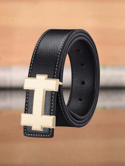 Men For Women Fashion Designer Belt Luxury Letter Smooth Buckle Belt Alloy H Buckle Belts Women Belts Gifts Waistband- Perfect Accessory For Business And Casual Occasions
