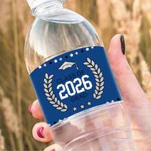 20pcs/10sheets 2026 Graduation Party Water Bottle Stickers Labels, Graduation Cap And Laurel Wreath Design, Suitable For Gift Packaging And Party Decorations - View 5