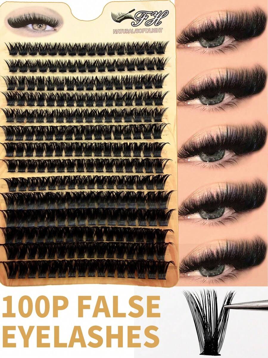 224Pcs/ Set 14Rows 100Roots0.05mm Soft Lash Mink Fur Eyelashes8-16mm Mixed Length Russian VolumeLash Individual Lashes Makeup Black LashesPurple Box Packaging Lash Clusters,Eye LashClusters,Individual Eyelashes,Lashes,Fake Lashes - D - View 1