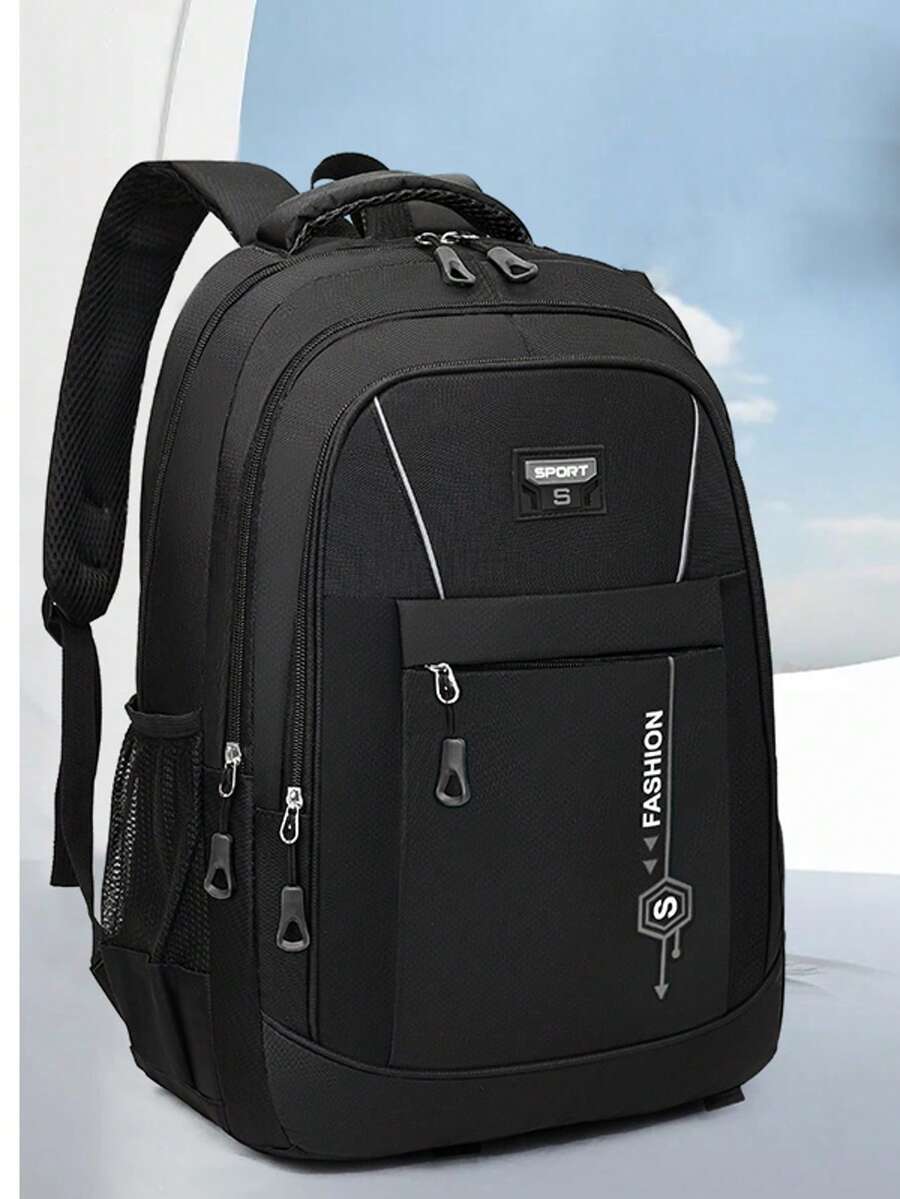 2026 New Fashion Extra Large Capacity Student Backpack, Outdoor Hiking Bag, Classic Versatile Casual Bag - Black - View 1