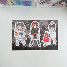 可爱女孩卡通涂鸦贴纸，卡通剪贴簿贴纸，多角色设计，自粘装饰贴纸，DIY卡通自粘贴纸，适用于剪贴簿、相册、行李箱/笔记本电脑/滑板/吉他/冰箱/头盔/日历装饰，可作为生日和节日礼物 - 澀谷日記 - 查看 10