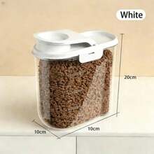 Pet Food Storage Container, Airtight Moisture-Proof Dust-Proof Large Capacity Cat Dog Food Bucket, Household & Travel Food Dispenser - 2L - View 3