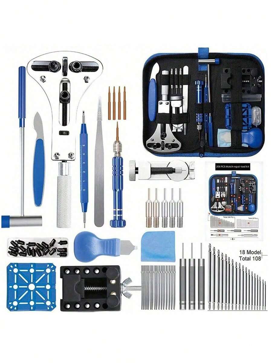 1pc Blue-Tone Watch Band Repair Tool, Suitable Gift For Watch Repair Technician - Blue - View 1