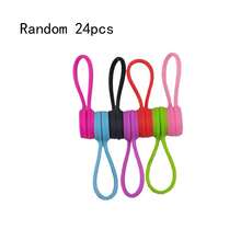 16/24pcs Magnetic Cable Ties, Twist Tie Wraps With Strong Magnets For Bundling And Organizing Cables, Headphones, USB Charging Cords, Keychain Holder, Silicone Cable Winder, Magnetic Cable Clips - Multicolor - View 9